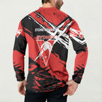 Sydney Swans Football Club Button Sweatshirt Swans Muscular Mascot Graphic - Abstract Paint Splatter Art
