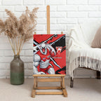 Sydney Swans Football Club Canvas Wall Art Swans Muscular Mascot Graphic - Abstract Paint Splatter Art