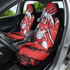 Sydney Swans Football Club Car Seat Cover Swans Muscular Mascot Graphic - Abstract Paint Splatter Art