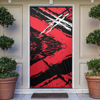Sydney Swans Football Club Door Cover Swans Muscular Mascot Graphic - Abstract Paint Splatter Art