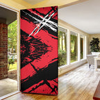 Sydney Swans Football Club Door Cover Swans Muscular Mascot Graphic - Abstract Paint Splatter Art