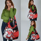 Sydney Swans Football Club Grocery Bag Swans Muscular Mascot Graphic - Abstract Paint Splatter Art