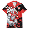 Sydney Swans Football Club Hawaiian Shirt Swans Muscular Mascot Graphic - Abstract Paint Splatter Art