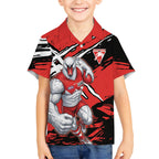Sydney Swans Football Club Hawaiian Shirt Swans Muscular Mascot Graphic - Abstract Paint Splatter Art