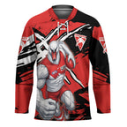 Sydney Swans Football Club Hockey Jersey Swans Muscular Mascot Graphic - Abstract Paint Splatter Art