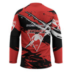 Sydney Swans Football Club Hockey Jersey Swans Muscular Mascot Graphic - Abstract Paint Splatter Art