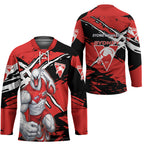Sydney Swans Football Club Hockey Jersey Swans Muscular Mascot Graphic - Abstract Paint Splatter Art