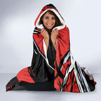 Sydney Swans Football Club Hooded Blanket Swans Muscular Mascot Graphic - Abstract Paint Splatter Art