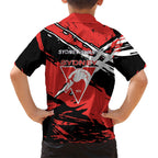 Sydney Swans Football Club Kid Hawaiian Shirt Swans Muscular Mascot Graphic - Abstract Paint Splatter Art