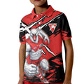 Sydney Swans Football Club Kid Polo Shirt Swans Muscular Mascot Graphic - Abstract Paint Splatter Art