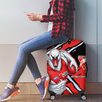 Sydney Swans Football Club Luggage Cover Swans Muscular Mascot Graphic - Abstract Paint Splatter Art