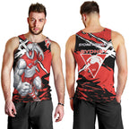 Sydney Swans Football Club Men Tank Top Swans Muscular Mascot Graphic - Abstract Paint Splatter Art