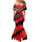 Sydney Swans Football Club Mermaid Dress Swans Muscular Mascot Graphic - Abstract Paint Splatter Art