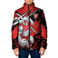 Sydney Swans Football Club Padded Jacket Swans Muscular Mascot Graphic - Abstract Paint Splatter Art