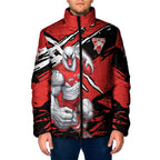 Sydney Swans Football Club Padded Jacket Swans Muscular Mascot Graphic - Abstract Paint Splatter Art