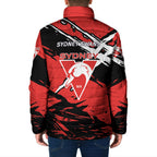 Sydney Swans Football Club Padded Jacket Swans Muscular Mascot Graphic - Abstract Paint Splatter Art