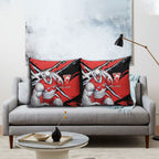 Sydney Swans Football Club Pillow Cover Swans Muscular Mascot Graphic - Abstract Paint Splatter Art
