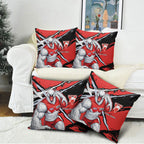 Sydney Swans Football Club Pillow Cover Swans Muscular Mascot Graphic - Abstract Paint Splatter Art
