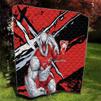 Sydney Swans Football Club Quilt Swans Muscular Mascot Graphic - Abstract Paint Splatter Art