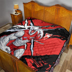 Sydney Swans Football Club Quilt Swans Muscular Mascot Graphic - Abstract Paint Splatter Art