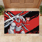 Sydney Swans Football Club Rubber Doormat Swans Muscular Mascot Graphic - Abstract Paint Splatter Art