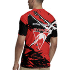 Sydney Swans Football Club Rugby Jersey Swans Muscular Mascot Graphic - Abstract Paint Splatter Art