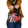 Sydney Swans Football Club Shoulder Handbag Swans Muscular Mascot Graphic - Abstract Paint Splatter Art