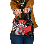 Sydney Swans Football Club Shoulder Handbag Swans Muscular Mascot Graphic - Abstract Paint Splatter Art