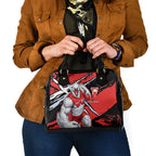 Sydney Swans Football Club Shoulder Handbag Swans Muscular Mascot Graphic - Abstract Paint Splatter Art