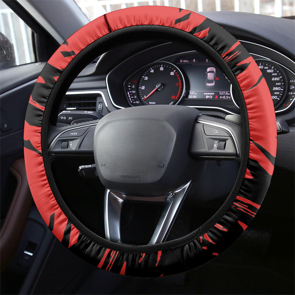 Sydney Swans Football Club Steering Wheel Cover Swans Muscular Mascot Graphic - Abstract Paint Splatter Art