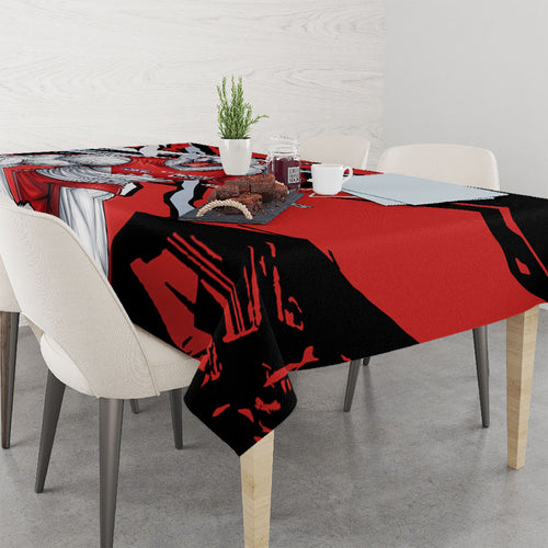 Sydney Swans Football Club Tablecloth Swans Muscular Mascot Graphic - Abstract Paint Splatter Art