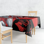 Sydney Swans Football Club Tablecloth Swans Muscular Mascot Graphic - Abstract Paint Splatter Art