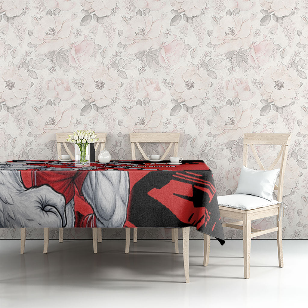 Sydney Swans Football Club Tablecloth Swans Muscular Mascot Graphic - Abstract Paint Splatter Art