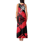 Sydney Swans Football Club Tank Maxi Dress Swans Muscular Mascot Graphic - Abstract Paint Splatter Art