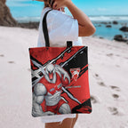 Sydney Swans Football Club Tote Bag Swans Muscular Mascot Graphic - Abstract Paint Splatter Art