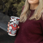 Sydney Swans Football Club Tumbler Cup Swans Muscular Mascot Graphic - Abstract Paint Splatter Art