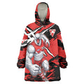Sydney Swans Football Club Wearable Blanket Hoodie Swans Muscular Mascot Graphic - Abstract Paint Splatter Art