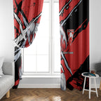 Sydney Swans Football Club Window Curtain Swans Muscular Mascot Graphic - Abstract Paint Splatter Art