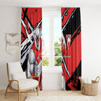 Sydney Swans Football Club Window Curtain Swans Muscular Mascot Graphic - Abstract Paint Splatter Art