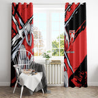 Sydney Swans Football Club Window Curtain Swans Muscular Mascot Graphic - Abstract Paint Splatter Art