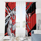 Sydney Swans Football Club Window Curtain Swans Muscular Mascot Graphic - Abstract Paint Splatter Art