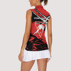 Sydney Swans Football Club Women Sleeveless Polo Shirt Swans Muscular Mascot Graphic - Abstract Paint Splatter Art