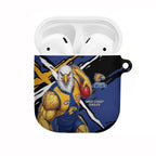 West Coast Eagles AirPods Case Eagles Muscular Mascot Graphic - Abstract Paint Splatter Art