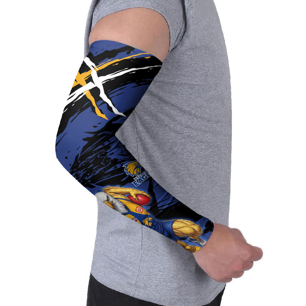 West Coast Eagles Arm Sleeves Eagles Muscular Mascot Graphic - Abstract Paint Splatter Art