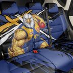 West Coast Eagles Back Car Seat Cover Eagles Muscular Mascot Graphic - Abstract Paint Splatter Art