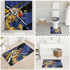 West Coast Eagles Bathroom Set Eagles Muscular Mascot Graphic - Abstract Paint Splatter Art