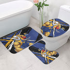 West Coast Eagles Bathroom Set Eagles Muscular Mascot Graphic - Abstract Paint Splatter Art