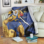 West Coast Eagles Blanket Eagles Muscular Mascot Graphic - Abstract Paint Splatter Art