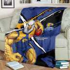 West Coast Eagles Blanket Eagles Muscular Mascot Graphic - Abstract Paint Splatter Art