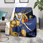 West Coast Eagles Blanket Eagles Muscular Mascot Graphic - Abstract Paint Splatter Art